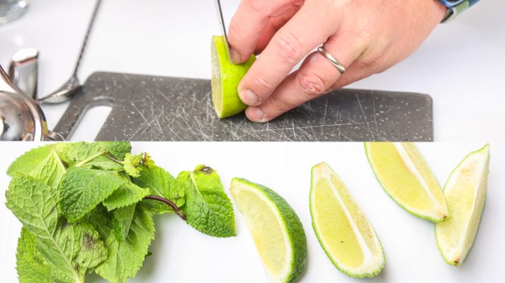 Coupe citron vert pour cocktail mojito 
